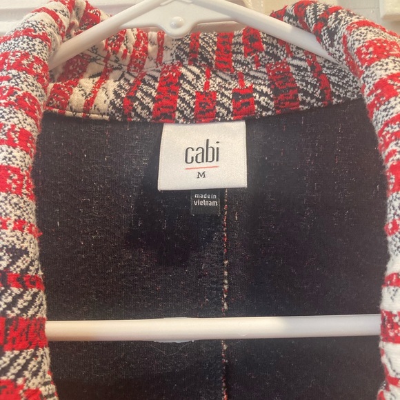 Cabi Patchwork Blazer in Red/Black Size M - Picture 3 of 4